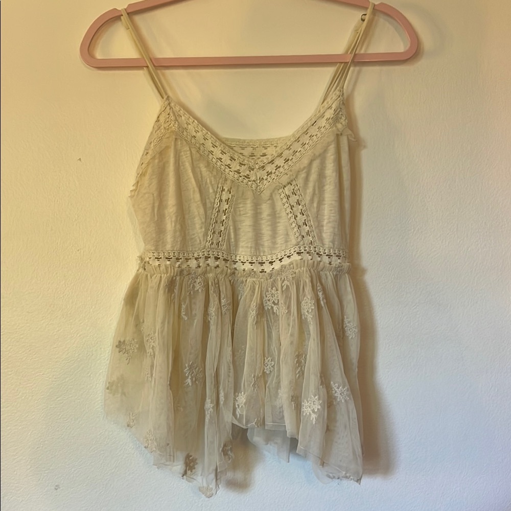 Lucky Brand Ivory Lace Top